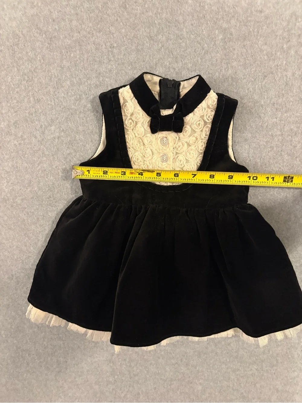Harajuku Mini for Target Baby Black Velvet & Lace Tuxedo Dress Size 9M